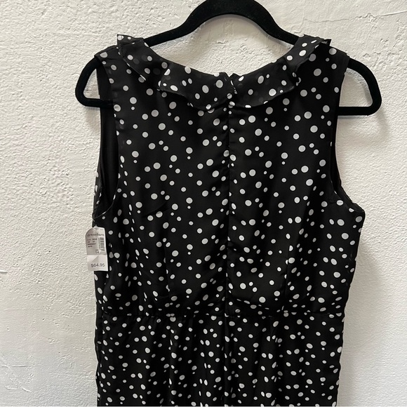 NWT Roz & Ali Polka Dot Wide Leg Ruffle Neck Jumpsuit, plus size jumpsuit 14 - Picture 5 of 8